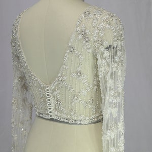BRIDAL TOPPER, Bridal Top, Bridal Cover Up, Wedding Dress Top, Beaded ...