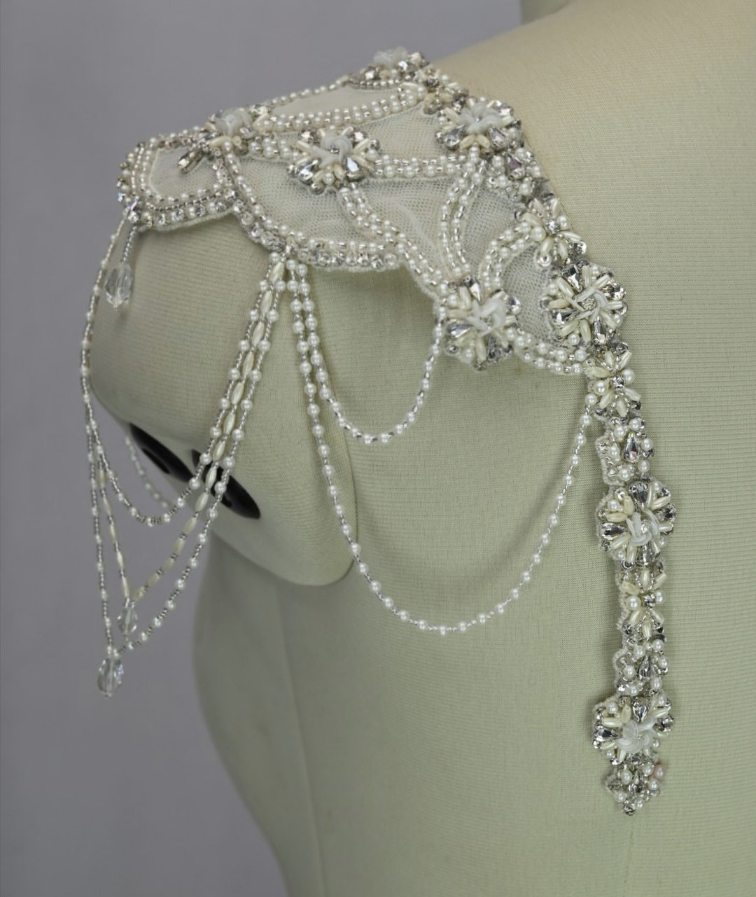Wedding Detachable Strap, Crystal Bridal Strap ,shoulder, Bead