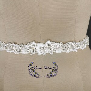 Bridal sash, bridal belt, wedding dress, wedding strap, bridal trim, belts, sashes, trim, beaded belt, beaded sashes image 1