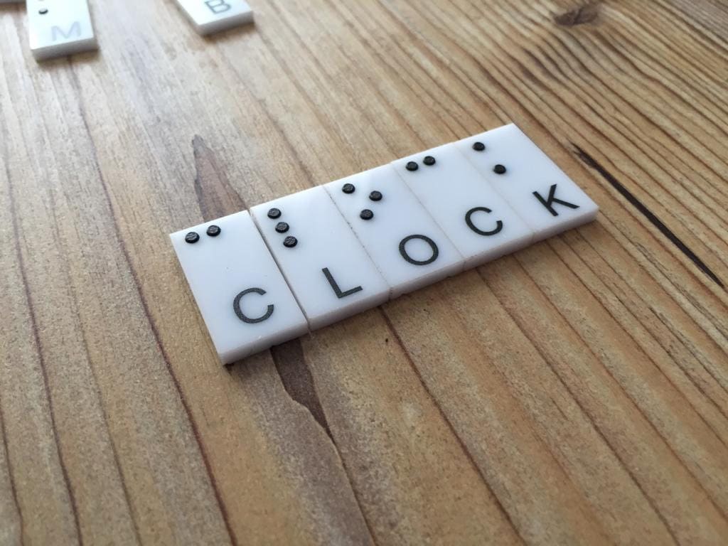 Braille Alphabet Braille Scrabble Tiles Braille Letter Set Braille Scrabble Braille Tiles