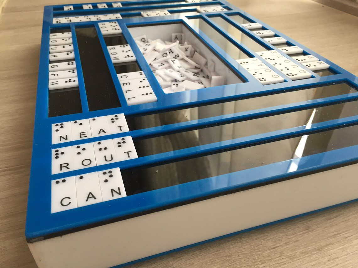 Braille Scrabble Scrabble Braille Braille Games Etsy