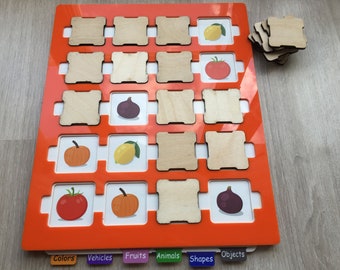 Kleinkind Montessori Puzzle | Vorschule Montessori | Matchspiel | Memory Puzzle | Kleinkind Spielzeug | Custom Montessori Spiel | Montessori Bildung