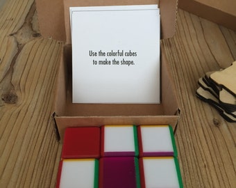 Color Puzzle | Solid Healthy Plexi Cubes | Plexi Cube Blocks | Color Cube Puzzle | Color Blocks Game | Montessori Cubes | Lovely Cubes