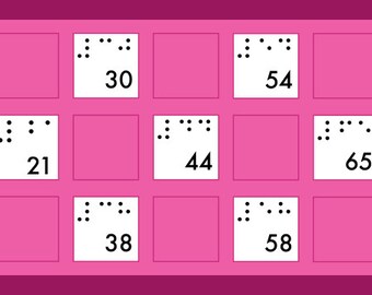 Braille Bingo Cards - Etsy