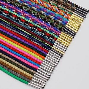 1 Pair 4mm Paracord Laces Boots Shoes,41 Colors