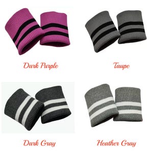 Thick Cotton Elastic Rib Cuffing, 2×2 Rib Knit Seamless Cuff Fabric, for Sleeves, Bomber Jackets, Matching, 1 Pair (2 Pieces) image 4