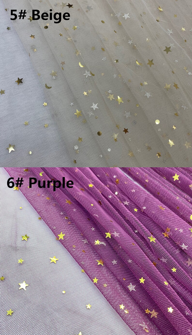 Star Sequins Lace Fabric by the Yardwedding Dress Veil Etsy