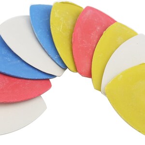 10 PCS プロフェッショナル テーラーチョーク トライアングル テーラーズ ファブリック マーカー チョーク - 裁縫用品 & アクセサリー、ホワイト/イエロー/レッド/ブルー