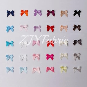 10 mini lazos de satén de 2,3 cm (0,9"), ideales para manualidades, adornos y decoración de vestidos, y para hacer tarjetas.