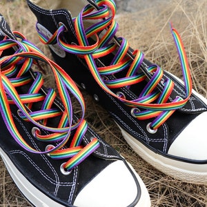 1 Pair Rainbow Shoelaces for Sport/Running Shoes/Canvas Shoes/Shoe Strings/Rope Shoelaces