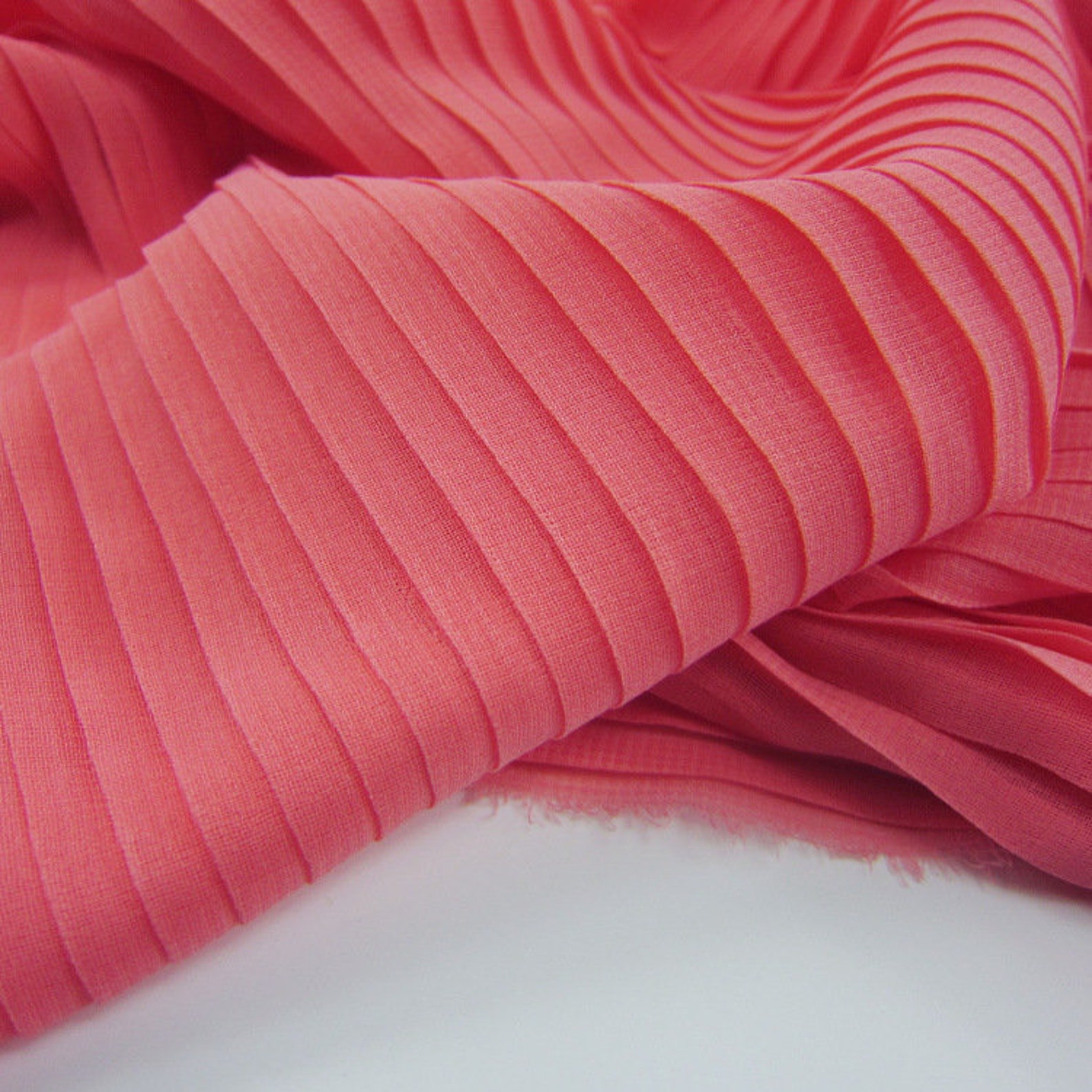 Pleated Chiffon Fabric by the Yard Chiffon Cloth Vertical Etsy