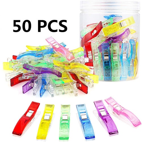 Sewing Clips-Set of 50-Jumbo Size-Quilting Clips-Binder Clips-Multi-Purpose 
