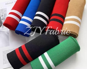 1×1 Elastic Rib Cuffing, Rib Knit Seamless Cuff Fabric,Trim Cuff for Sleeves,Bomber Jackets,Matching