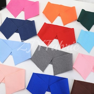 Set di colletto e polsini in maglia di cotone a coste per polo da rinnovare (taglia unisex per adulti)