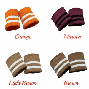 Thick Cotton Elastic Rib Cuffing, 2×2 Rib Knit Seamless Cuff Fabric, for Sleeves, Bomber Jackets, Matching, 1 Pair (2 Pieces) image 5
