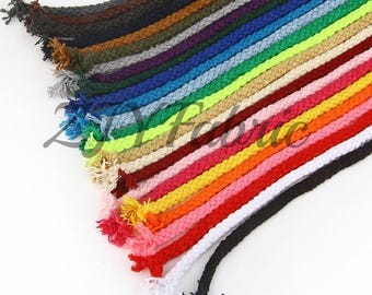 85 Yards 5mm Drawstring Cotton Cord Trimming , Strong Cotton Macrame Cord String for DIY Crafts, Gifts