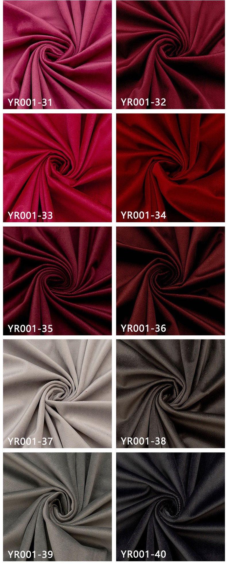 Solid Velvet Fabric by the Yard upholstery Velvet Etsy