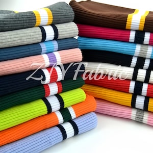 Elastic Rib Cuffing, Rib Knit Seamless Cuff Fabric,Trim Cuff for Sleeves,Bomber Jackets,Matching