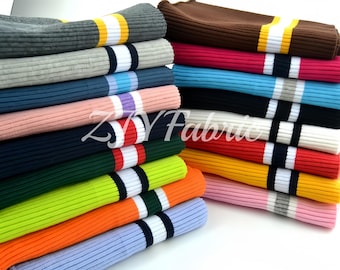Elastic Rib Cuffing, Rib Knit Seamless Cuff Fabric,Trim Cuff for Sleeves,Bomber Jackets,Matching