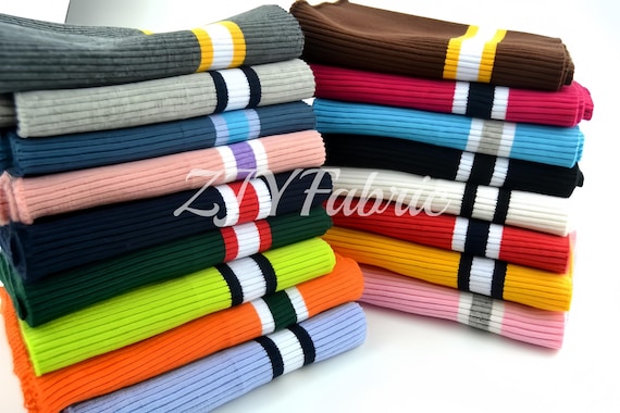 Elastic Rib Cuffing, Rib Knit Seamless Cuff Fabric,Trim Cuff for Sleeves,Bomber Jackets,Matching