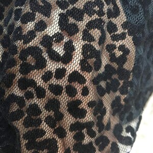 Leopard Lace Fabric By The Yard,Soft Tulle Fabric Girls Dress Costume Supplies Mesh Fabric,DIY Handmade,Width 59 inches image 4