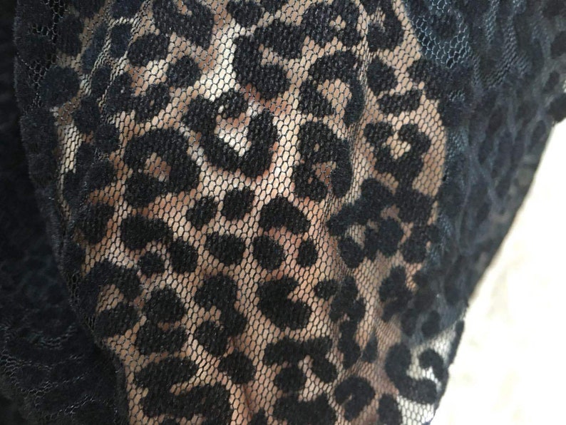 Leopard Lace Fabric By The Yard,Soft Tulle Fabric Girls Dress Costume Supplies Mesh Fabric,DIY Handmade,Width 59 inches image 4
