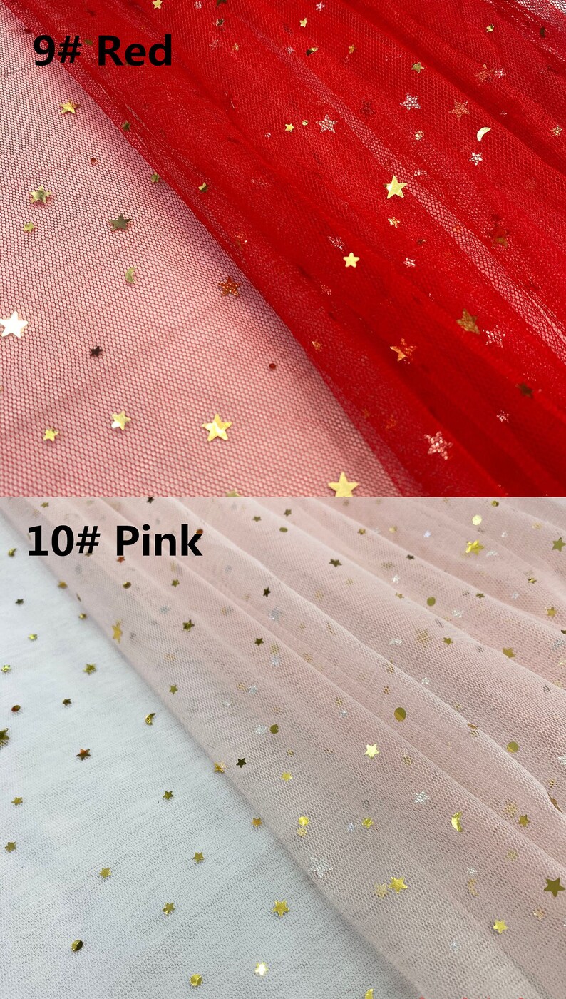 Star Sequins Lace Fabric by the Yardwedding Dress Veil Etsy