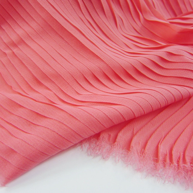 Pleated Chiffon Fabric By The Yard Chiffon Cloth Vertical Etsy