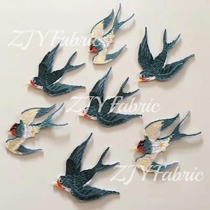 Vogel Stickerei Patch Eisen / Aufnähen Applikationen Patch zum Basteln, Applikationen Abzeichen, Applikation für Kleidung, Kleid, Hut, Jeans, DIY Zubehör