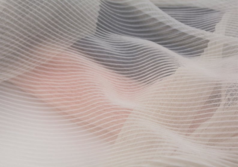 accordion pleats mesh fabric pleated tulle Panel lace fabric by the yard Vertical crease ruffled tulle fabric,Width 59 inches