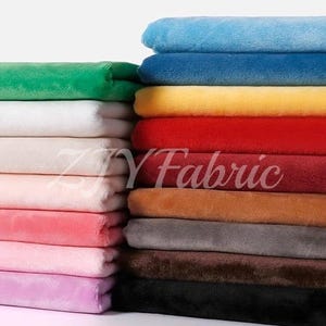 Crystal Plush Fabric: Soft Short Pile, 165cm Wide - DIY Sewing