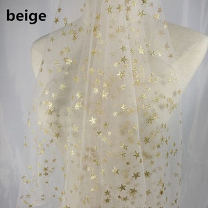 Sterne Pailletten Spitze Stoff weichen Tüll Stoff Braut Brautkleid Schleier Kostüm liefert Mesh Stoff, DIY handgefertigt, Breite 59 Zoll
