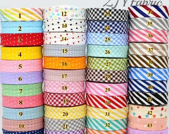 10 Meter Baumwoll-Schrägband: 25 mm Doppelfalz - Quilten & Nähen