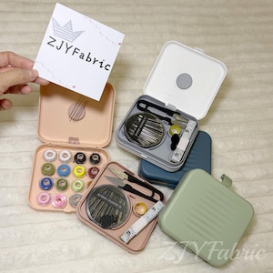 Kit de costura magnético de viaje/Kit de costura pequeño de viaje/Suministros de costura/Hilo de sastrería/Hilo y tijeras/Para mamá, abuela, niña y mujer