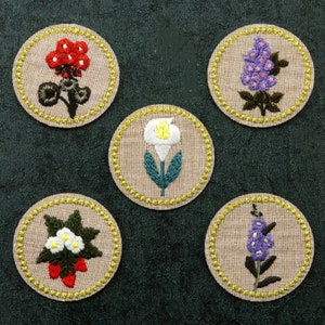 Parche bordado floral para planchar/coser, apliques para ropa, vestido, sombrero, jeans, accesorios de bricolaje, 4,2 cm