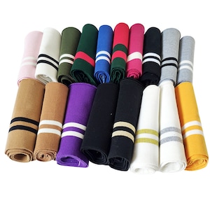 1 yard Elastic Rib Cuffing, Rib Knit Seamless Cuff Fabric,Trim Cuff for Sleeves,Bomber Jackets,Matching
