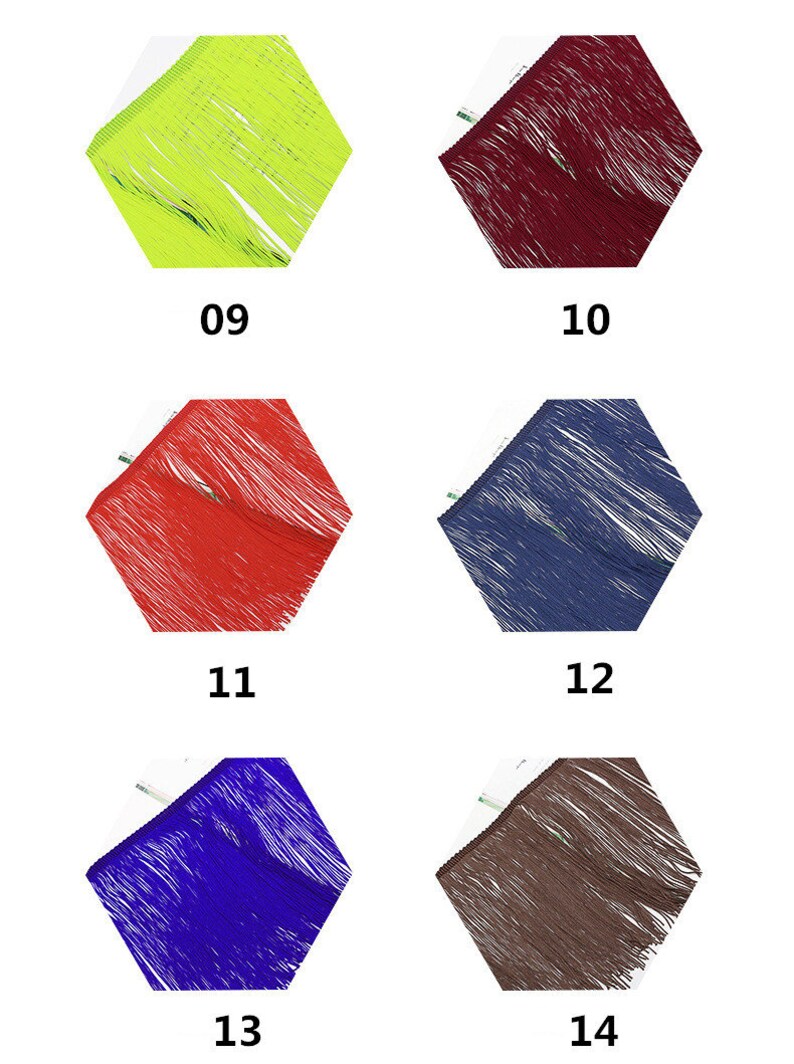 10 Meters 7.8\u201c Long Lace Trim Tassel Fringe Trimming For Diy Latin Dress Stage Clothes Accessories