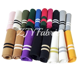 1 yard Elastic Rib Cuffing, Rib Knit Seamless Cuff Fabric,Trim Cuff for Sleeves,Bomber Jackets,Matching