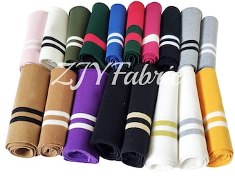 1 yard Elastic Rib Cuffing, Rib Knit Seamless Cuff Fabric,Trim Cuff for Sleeves,Bomber Jackets,Matching