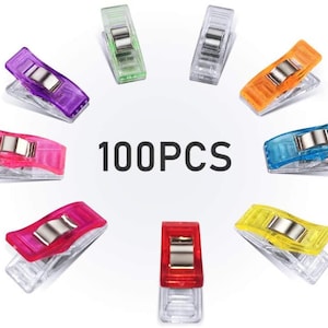 100 Stück Nähklammern zum Quilten, Mehrzweck-Nähklammern, Perfekt zum Nähen, Basteln, Papierarbeiten und zum Aufhängen kleiner Dinge