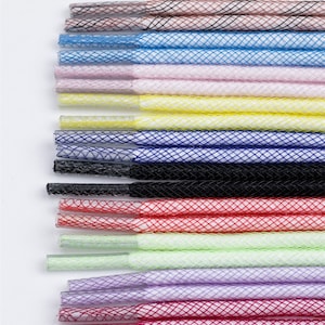 1 Pair Colourful Round Shoelaces for Sport/Running Shoes/Canvas Shoes/Shoe Strings/Rope Shoelaces