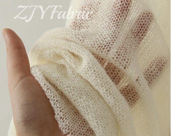 Zachte gebreide jersey mohairstof op maat gesneden, achtergrond voor babyfotografie, kwaliteitsstof voor naaien, knutselen, 55" breed