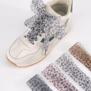 1 Pair Leopard Print Shoelaces for Sport/Running Shoes/Canvas Shoes/Shoe Strings/Rope Shoelaces
