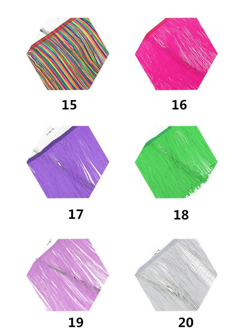 10 Meters 7.8\u201c Long Lace Trim Tassel Fringe Trimming For Diy Latin Dress Stage Clothes Accessories