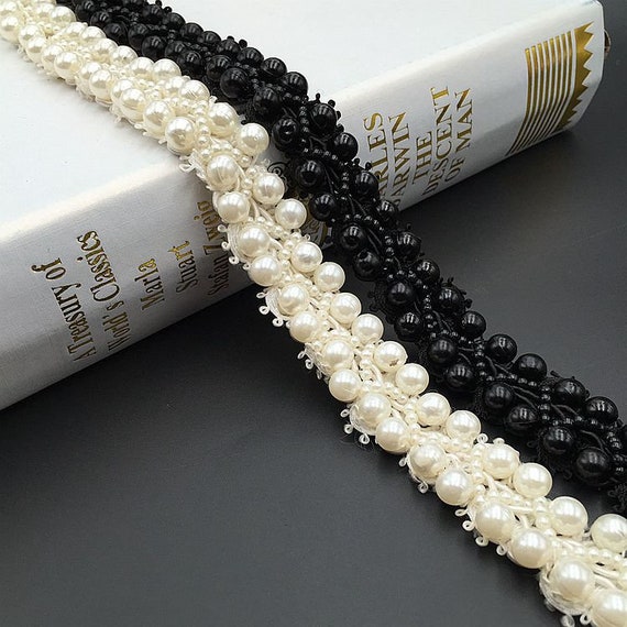Beaded Lace Trim, Beading Trims, Dress Decorative Supplies Crafting,sewing Applique Sell by the Yard ,DIY Materials,width 0.8 Inches - Etsy Beaded Lace Trim, Beading Trims, Dress Decorative Supplies Crafting,sewing Applique Sell by the Yard ,DIY Materials,width 0.8 Inches - Etsy