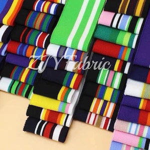 Dünne elastische Ripp-Nadelstreifen-Manschette, nahtloser Manschettenstoff aus Rippstrick, Manschette für Ärmel, Bomberjacken, passend