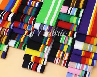 Puños finos elásticos acanalados con rayas finas, tejido de puño de punto acanalado sin costuras, ribete para mangas, chaquetas bomber, a juego.