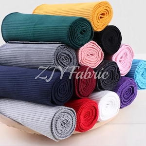 Einfarbige Rippstrickbündchen: Baumwoll-Spandex-Mischung (35 "x 6,7 ")