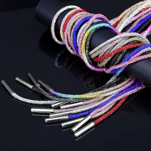 1 Pair Rhinestone Rope Shoe Laces, Shiny Shoe Strings,Sparkle Laces, Blink Shoe Laces, Shining Laces