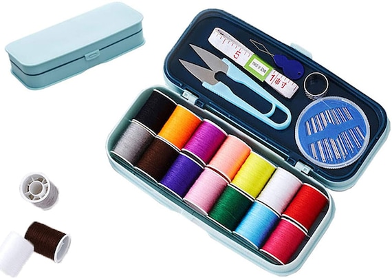 Mini Sewing Kits DIY Multi-function Portable Buttons Pins Storage Boxes Set  Scissor Needles Thimble Threads Sewing Accessories